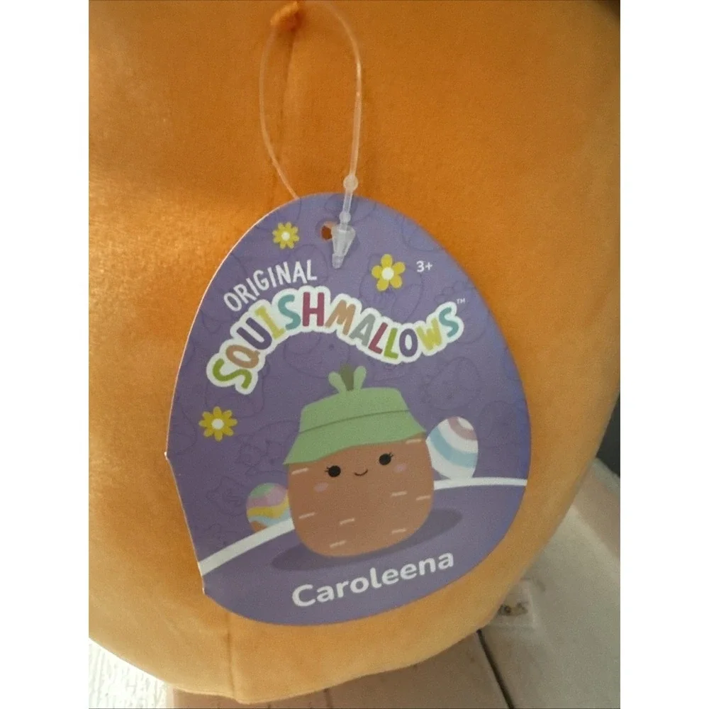 Squishmallow Easter 2025 Caroleena the Carrot Wearing a Bucket Hat NEW 12‎ inch